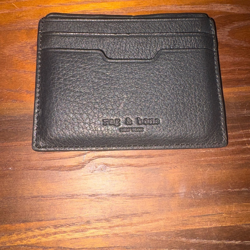 Rag & Bone Textured Black Card Holder